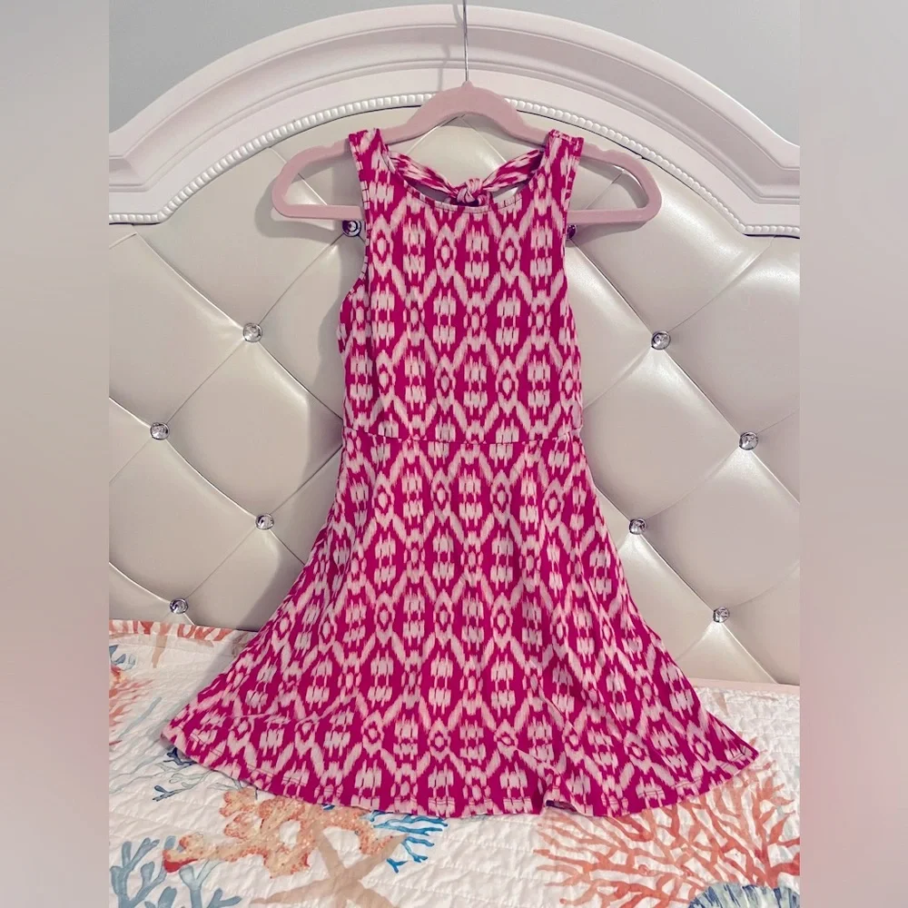 Old Navy Girl’s Fuchsia & White Sundress